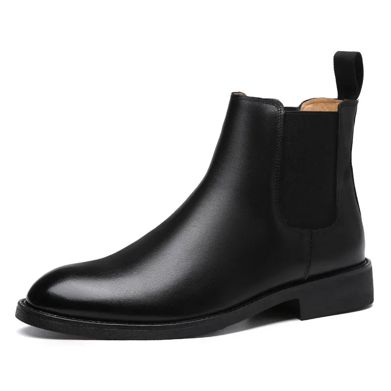 Men's Classic Retro PU Leather Chelsea Ankle Boots