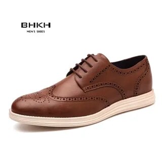 Leather Casual Lace-up Dressy shoes For Men