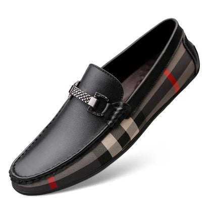 Men's Leather Patchwork Loafer Shoes