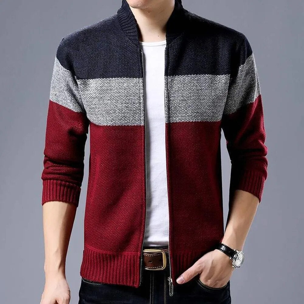 Men's Cardigan Single-Breasted Plus Size Available