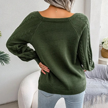 Knitted Pullover Casual Knitwear Long Sleeves Warm Sweater