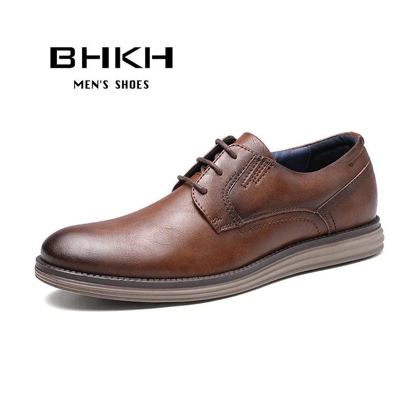 Leather Casual Lace-up Dressy shoes For Men