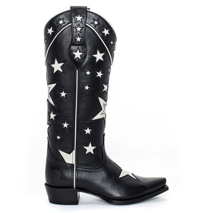 Women Cowgirl High Knee Zipper Boots