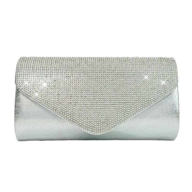 Evening Glitter Elegant With Chain Shoulder Clutches