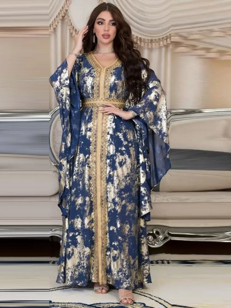 Abaya Sleeve Moroccan Caftan Elegant Gown