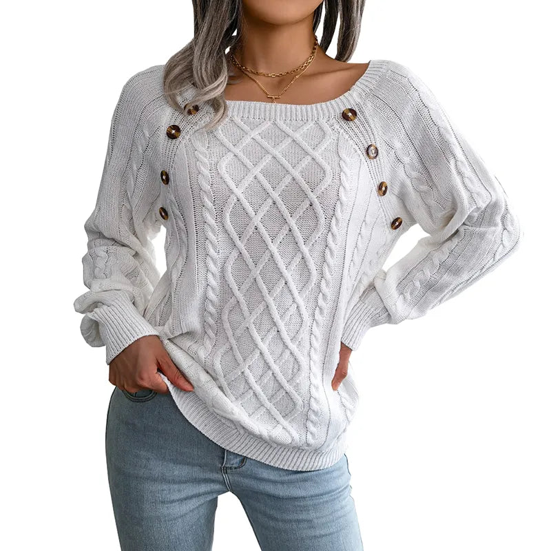 Knitted Pullover Casual Knitwear Long Sleeves Warm Sweater