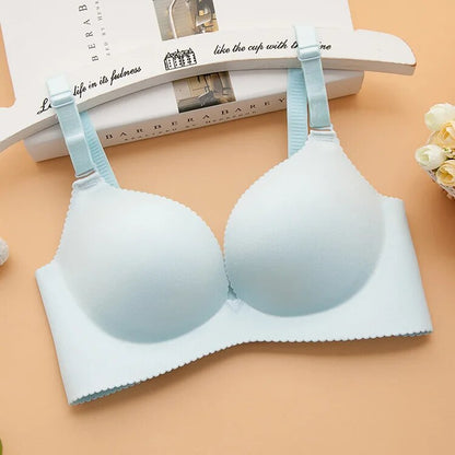 Women Flower Print Seamless Push Up Bras