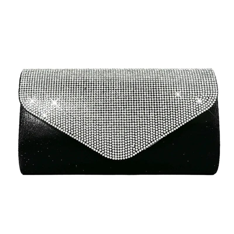 Evening Glitter Elegant With Chain Shoulder Clutches