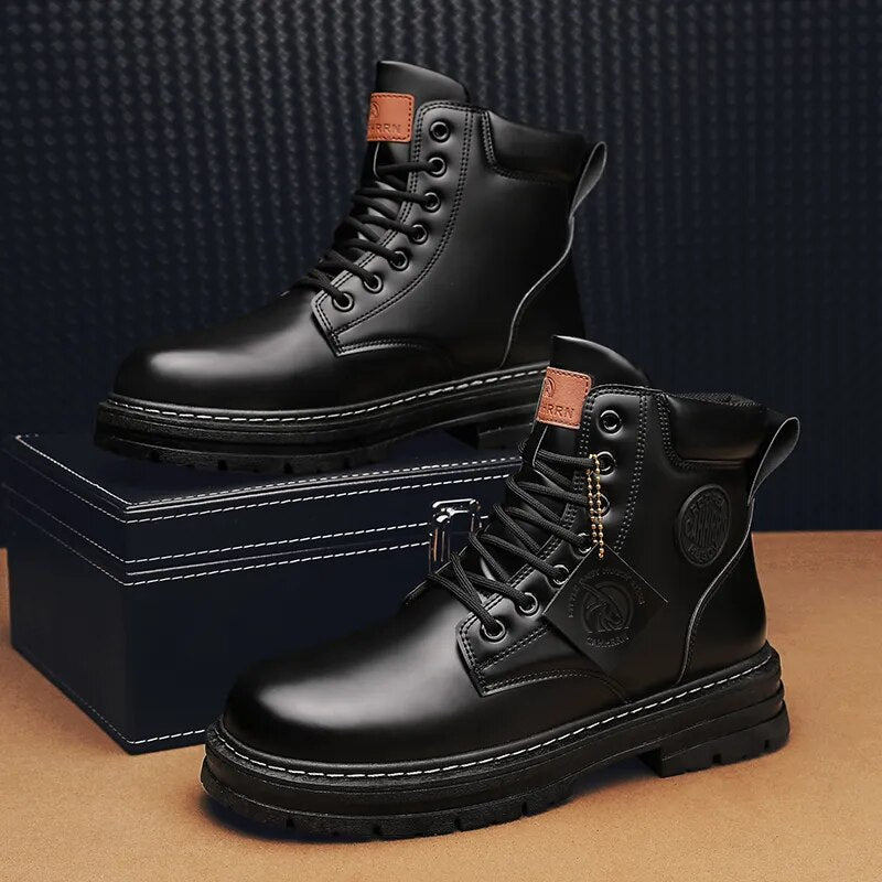 High Top Ankle Lace-Up Retro Boots