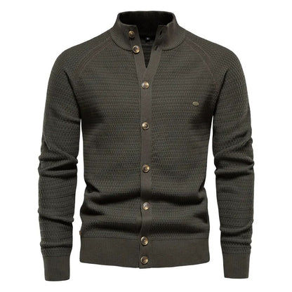 Men's Cardigan High Quality Solid Colors Long Sleeve Knitted