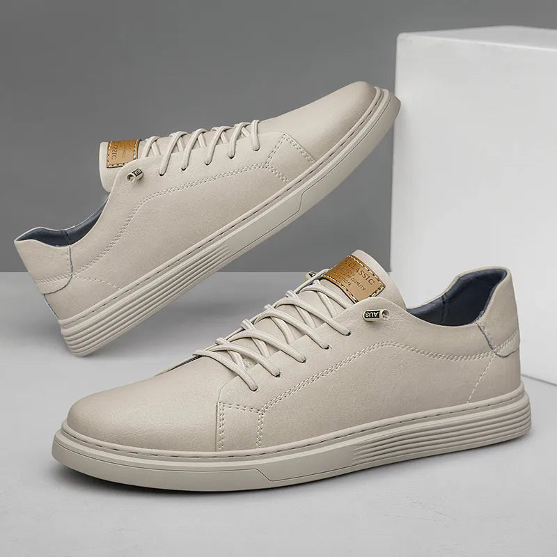 Men's Casual Cow Leather Lace Up Shoes Plus Sizes Available