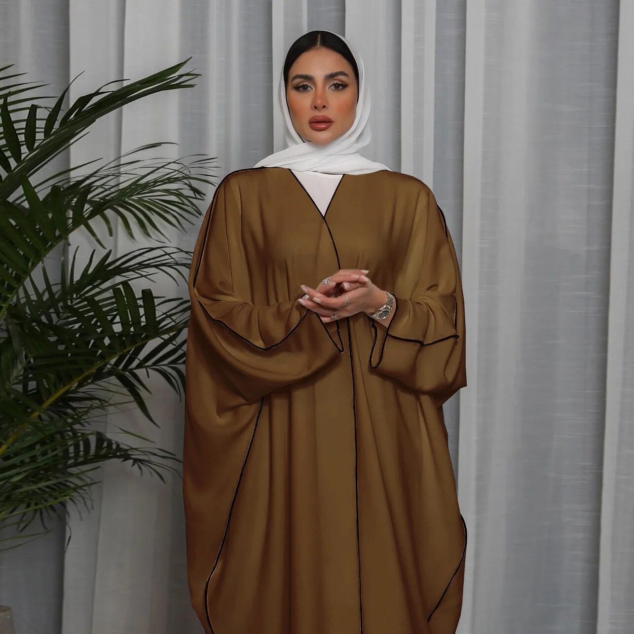 Abaya Dress 2 Piece Set Saudi Style Kaftan