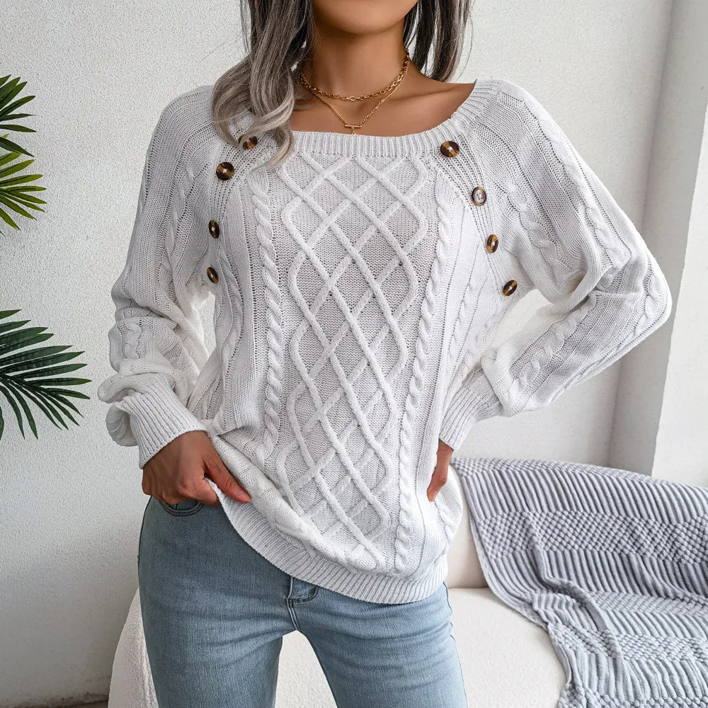 Knitted Pullover Casual Knitwear Long Sleeves Warm Sweater