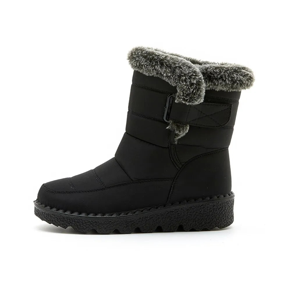 Waterproof Winter Faux Fur Snow Warm Cotton Ankle Boots