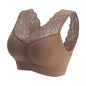 Seamless Wire Free Push Up Lace Bra With Pads