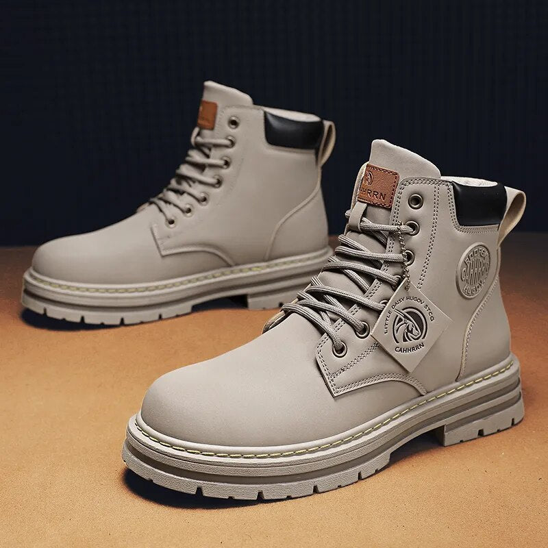 High Top Ankle Lace-Up Retro Boots