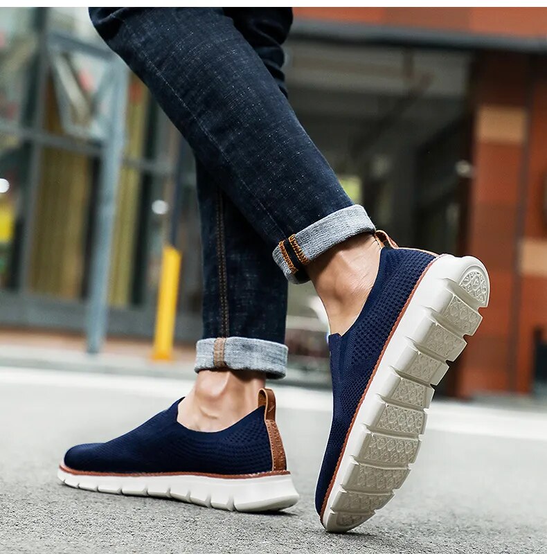 Men Slip On Mesh Breathable Loafers Sneakers Plus Sizes Available