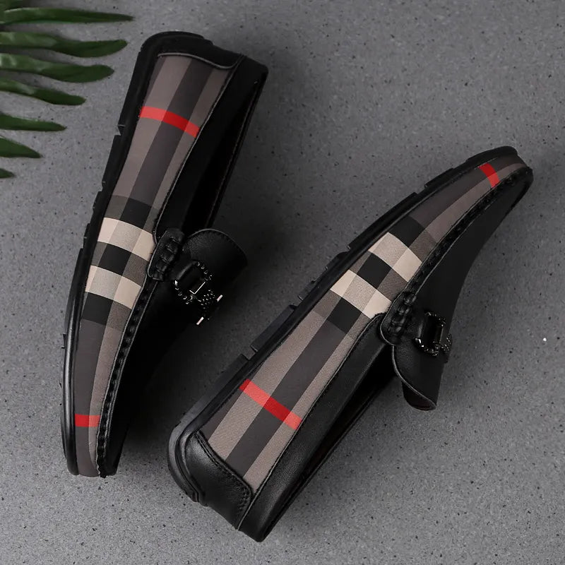 Men's Leather Patchwork Loafer Shoes