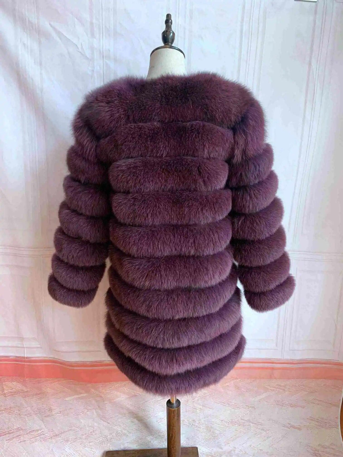 Fox fur down coat high quality