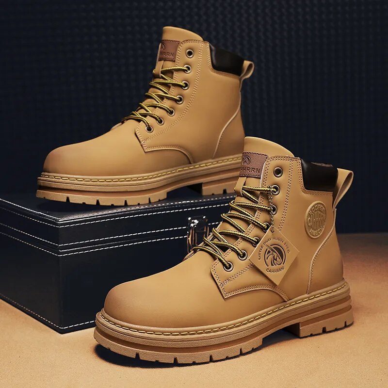 High Top Ankle Lace-Up Retro Boots