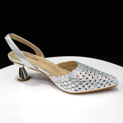 Pointed Toe Elegant Full Diamond Shoes