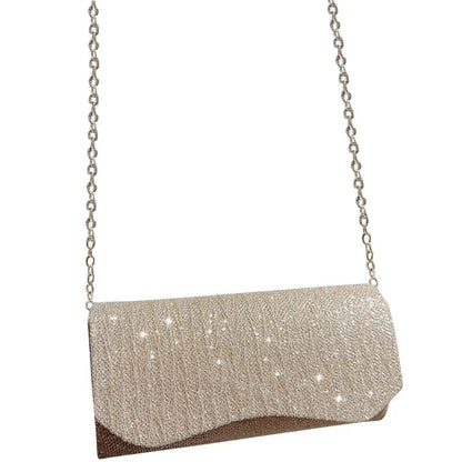 Evening Glitter Elegant With Chain Shoulder Clutches