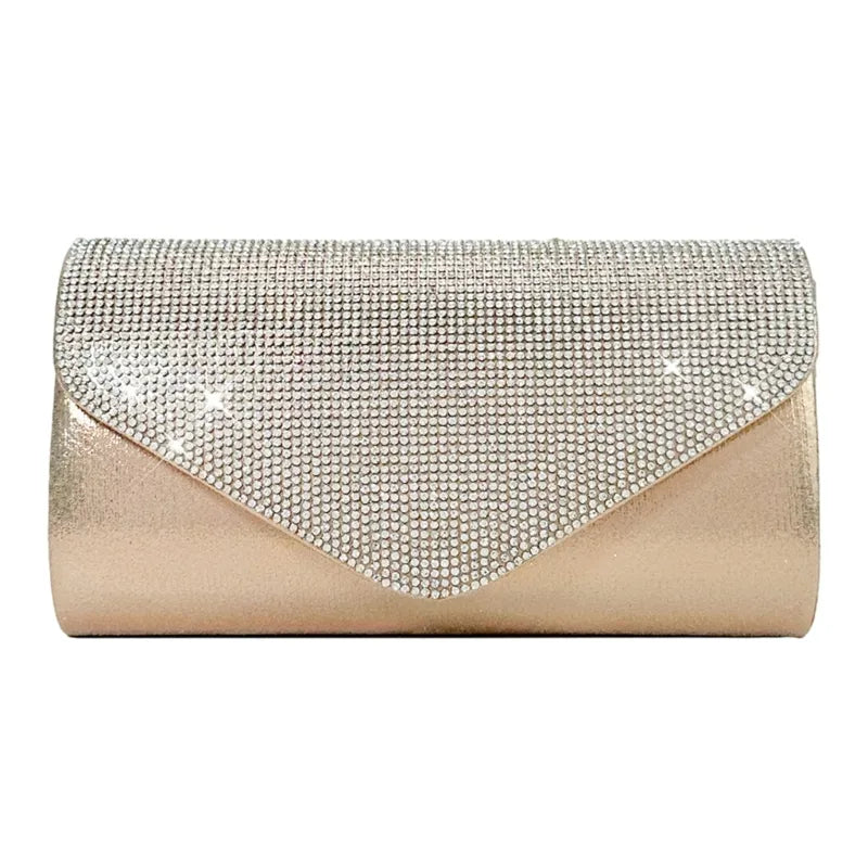 Evening Glitter Elegant With Chain Shoulder Clutches