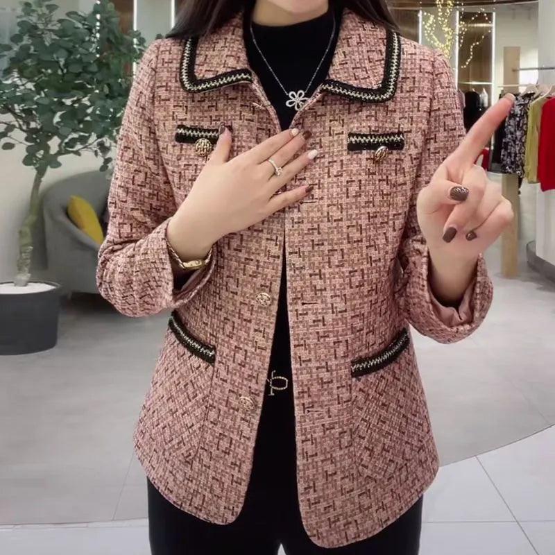 Loose Wool Blazer Coat office wear high quality