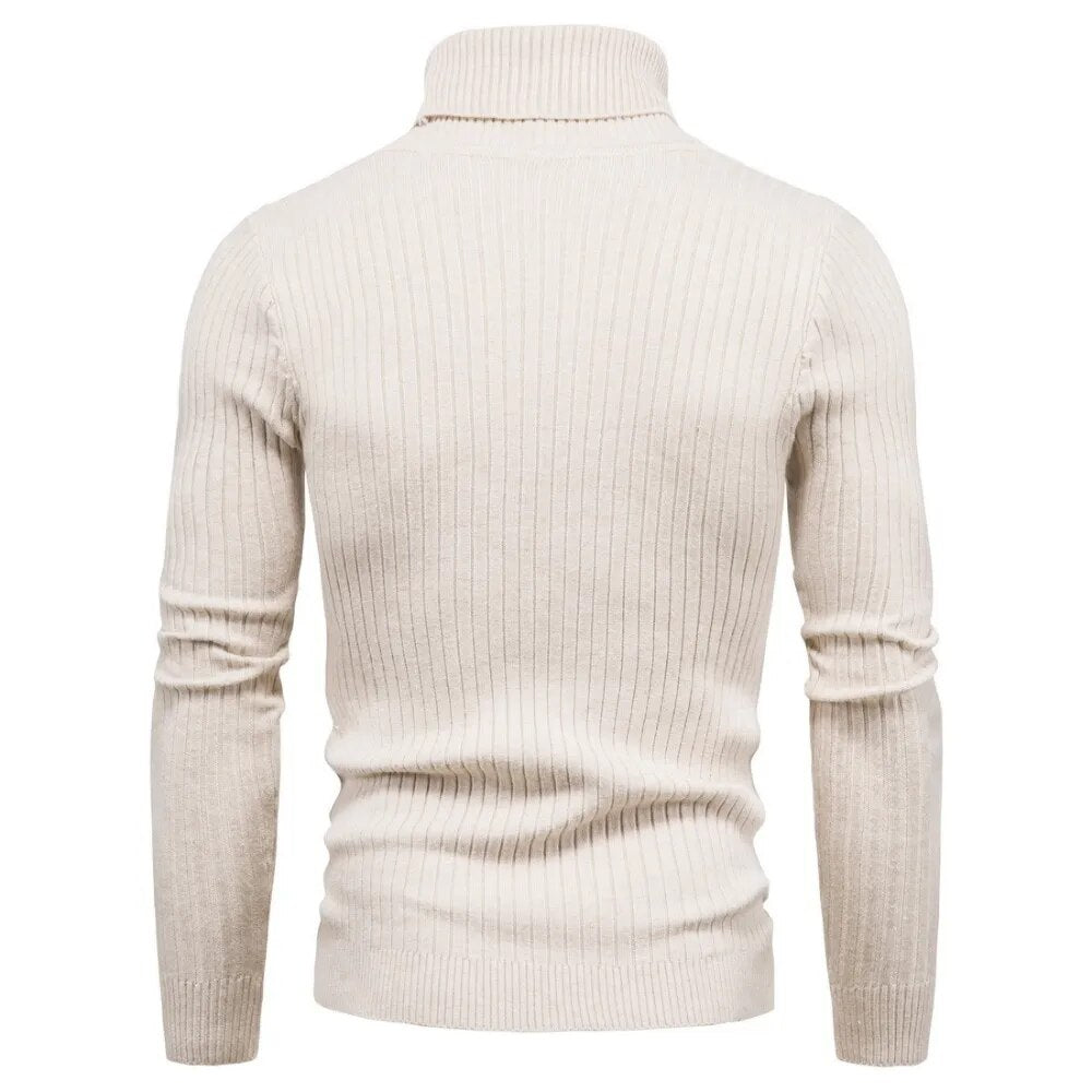 Men Turtleneck Sweater Warm Pullover Knitted