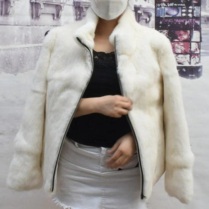 Natural Rabbit Fur Coat