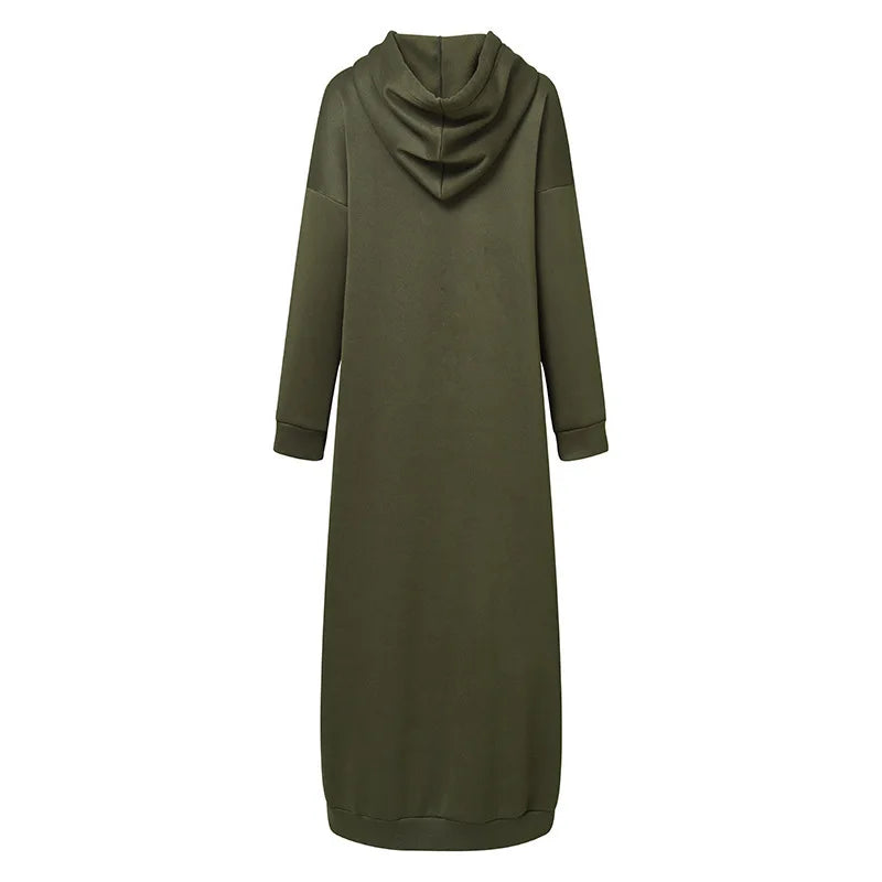 One Piece Hooded Hijab Abaya Loose Long Sleeve