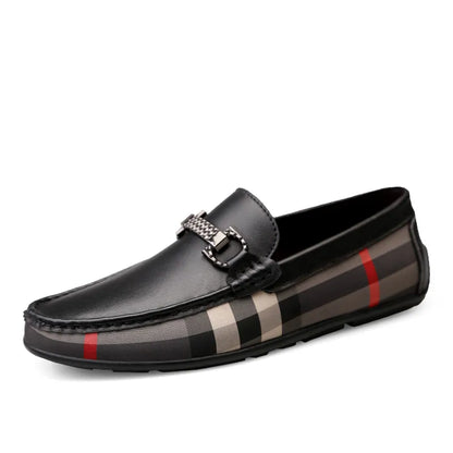 Men's Leather Patchwork Loafer Shoes