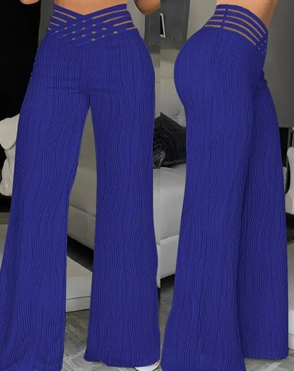 Elegant High Waist Wide Leg Bootcut Pants