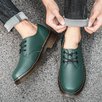 Casual Lace Up Leather Men Shoes