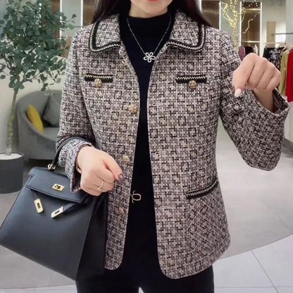 Loose Wool Blazer Coat office wear high quality