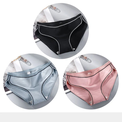 3 pack Cotton Underwear breathable briefs for women