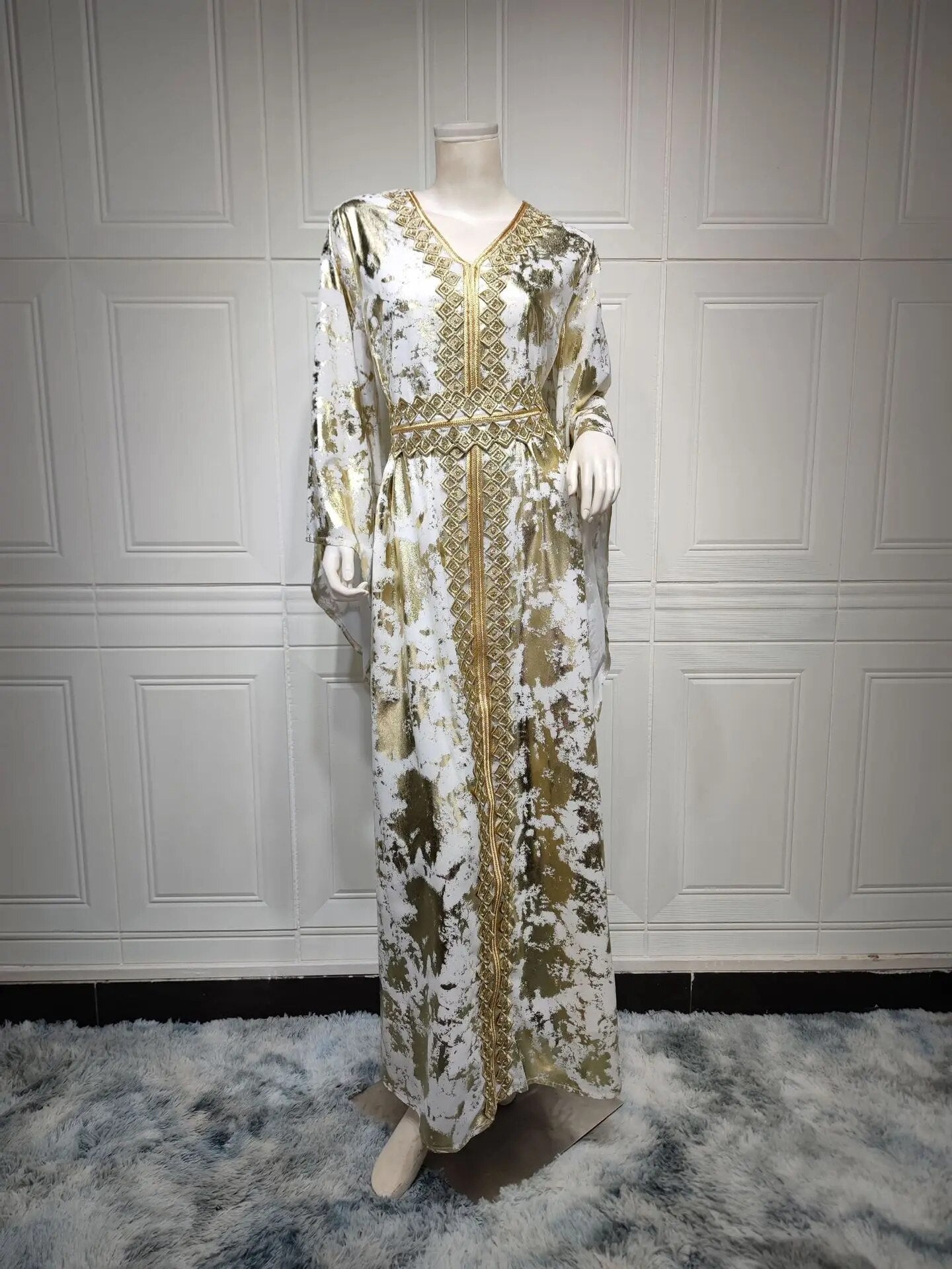 Abaya Sleeve Moroccan Caftan Elegant Gown