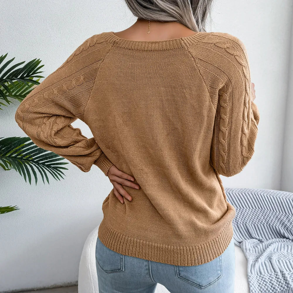 Knitted Pullover Casual Knitwear Long Sleeves Warm Sweater