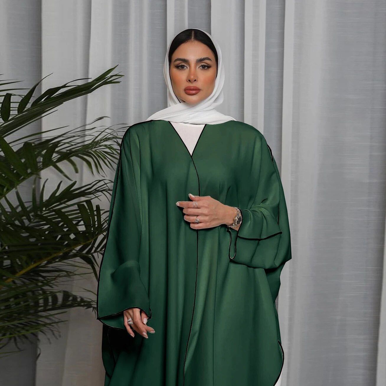 Abaya Dress 2 Piece Set Saudi Style Kaftan