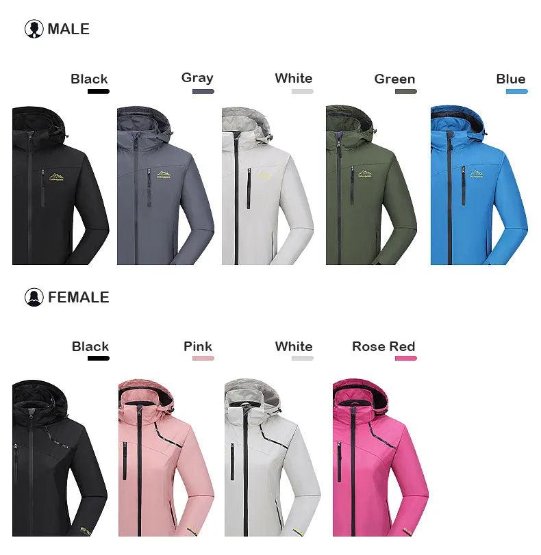 Hiking Jacket Waterproof Camping Trekking Climbing Windbreaker Outdoor Softshell Rain Coat