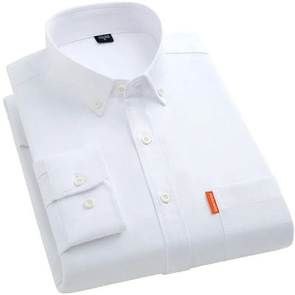 100% Cotton Oxford Long Sleeve Casual & Formal Men Shirt Regular Fit