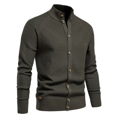 Men's Cardigan High Quality Solid Colors Long Sleeve Knitted