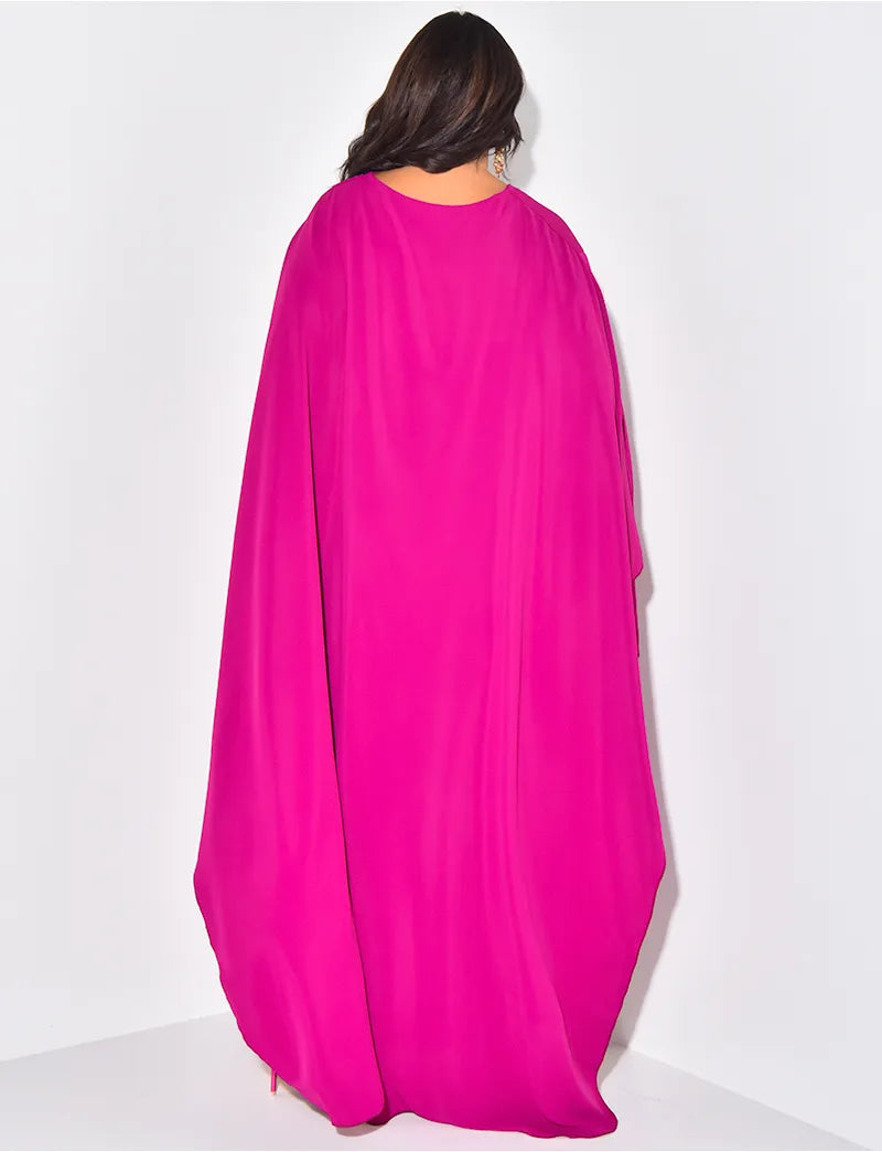 Elegant Round Neck High Waist Loose Modern Abaya