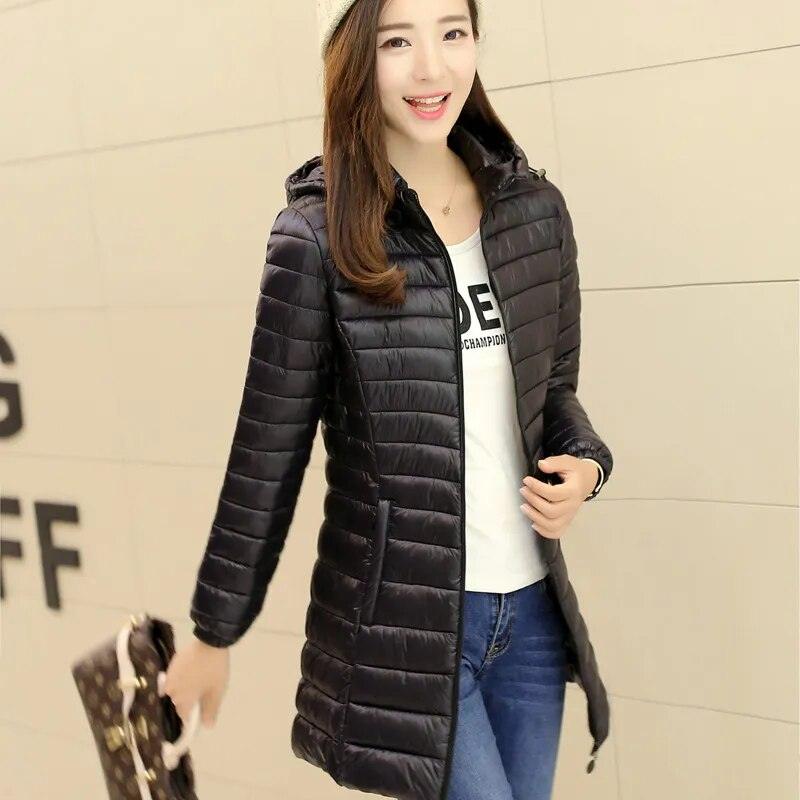 Parka Ultra-light Thin Down Coat Autumn Short Hooded