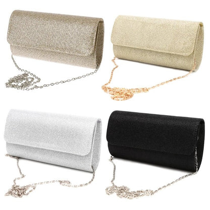 Luxury Chain Crossbody Envelope Shiny Clutch