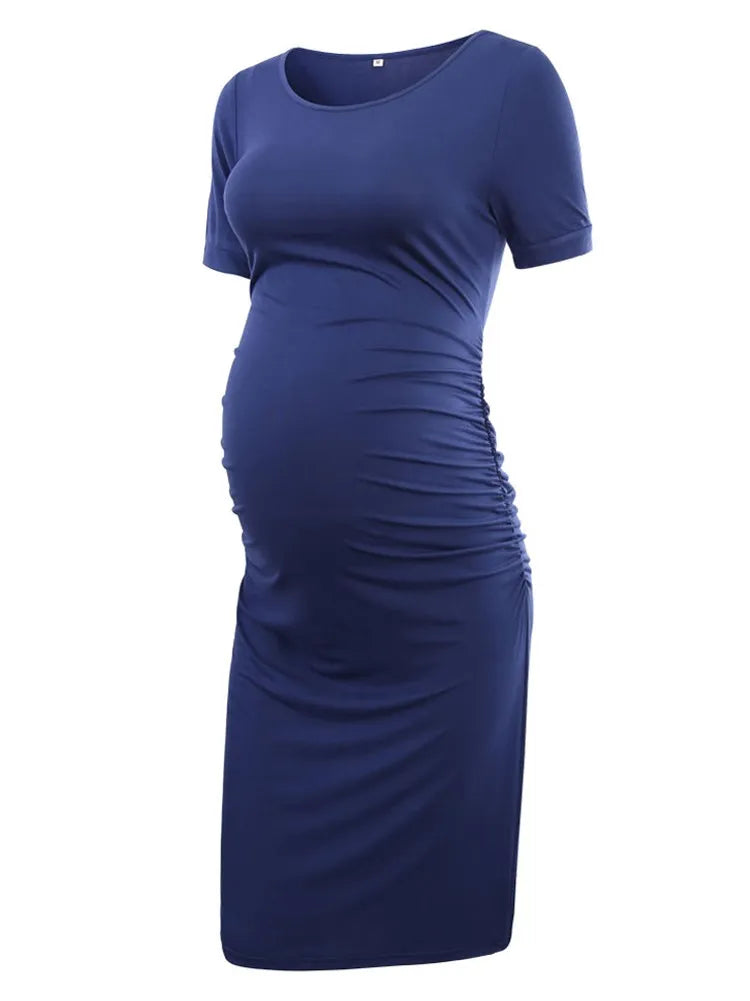 Maternity Dresses Bodycon Casual Short Sleeve