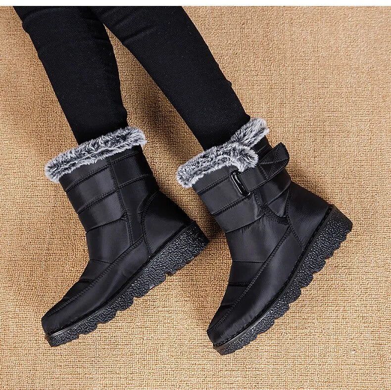 Waterproof Winter Faux Fur Snow Warm Cotton Ankle Boots