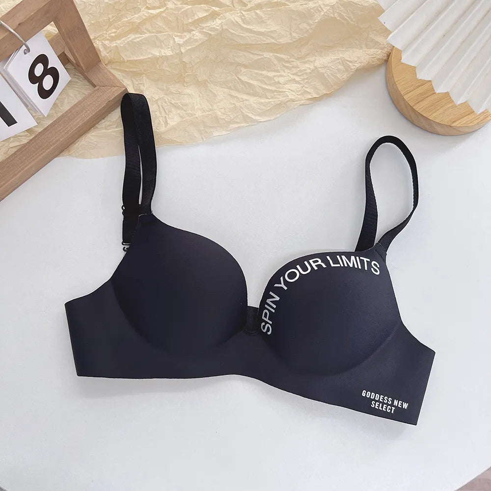 Seamless Bra Push Up Wireless Three Quarters