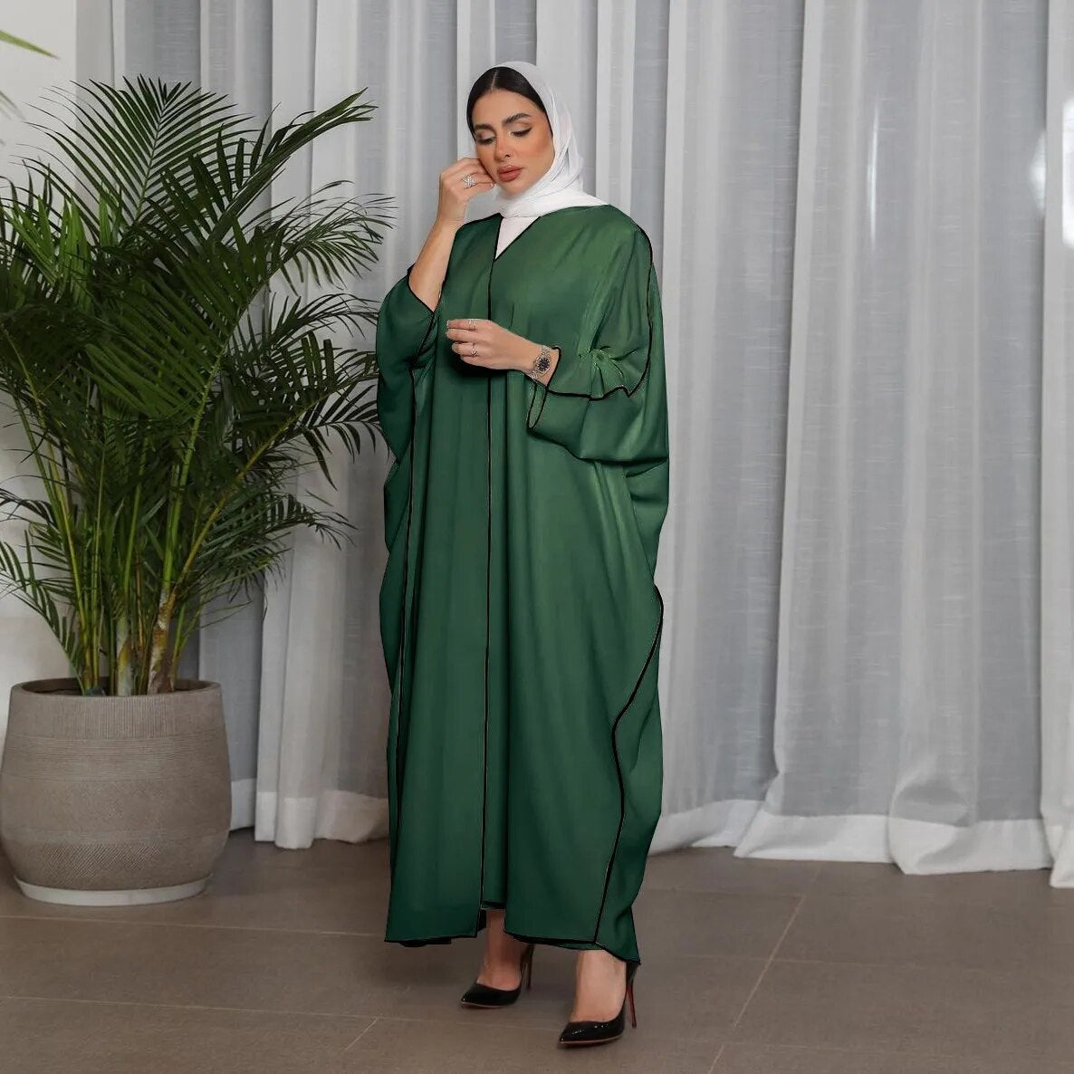 Abaya Dress 2 Piece Set Saudi Style Kaftan