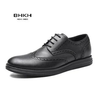 Leather Casual Lace-up Dressy shoes For Men